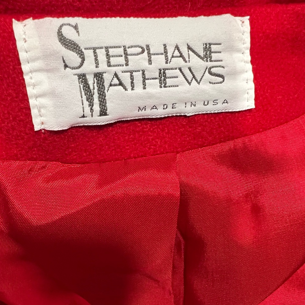 Long Red Wool Coat - Picture 6 of 7